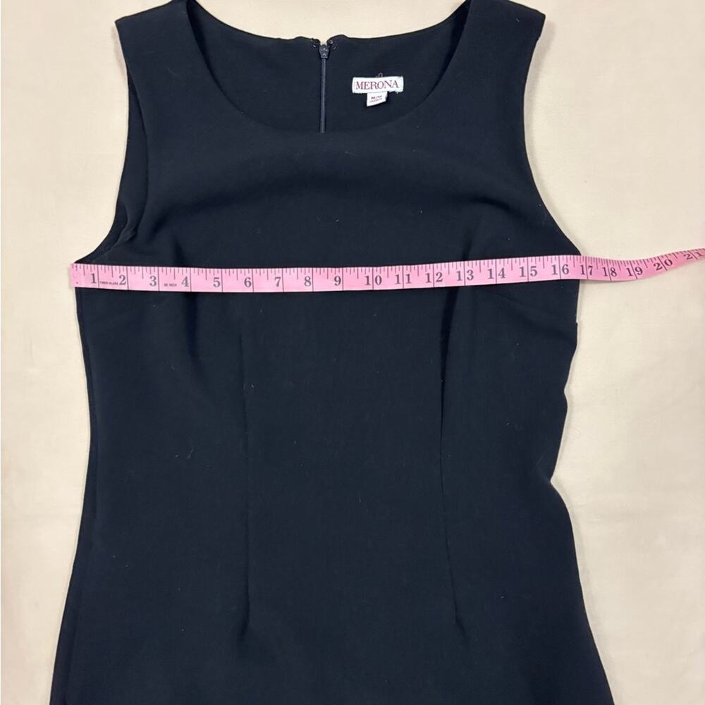 Merona Women's Black Sleeveless Sheath Dress with Scallop Hem Size Medium - Picture 4 of 5